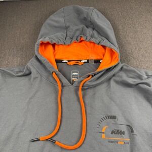 KTM Ready to Race Hoodie Mens XL Grey Orange Motorcycle Graphic Sweatshirt